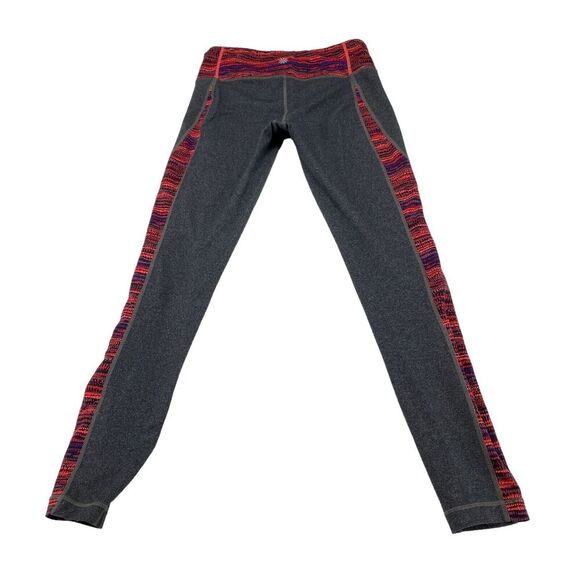 Athleta Activewear Leggings Womens Small Gray Nylon Elastic Waist Logo Pull On - Picture 2 of 16